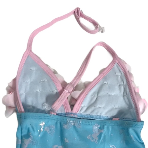 NWT Floatmini Blue Iridescent Unicorn Swimsuit - Picture 5 of 13